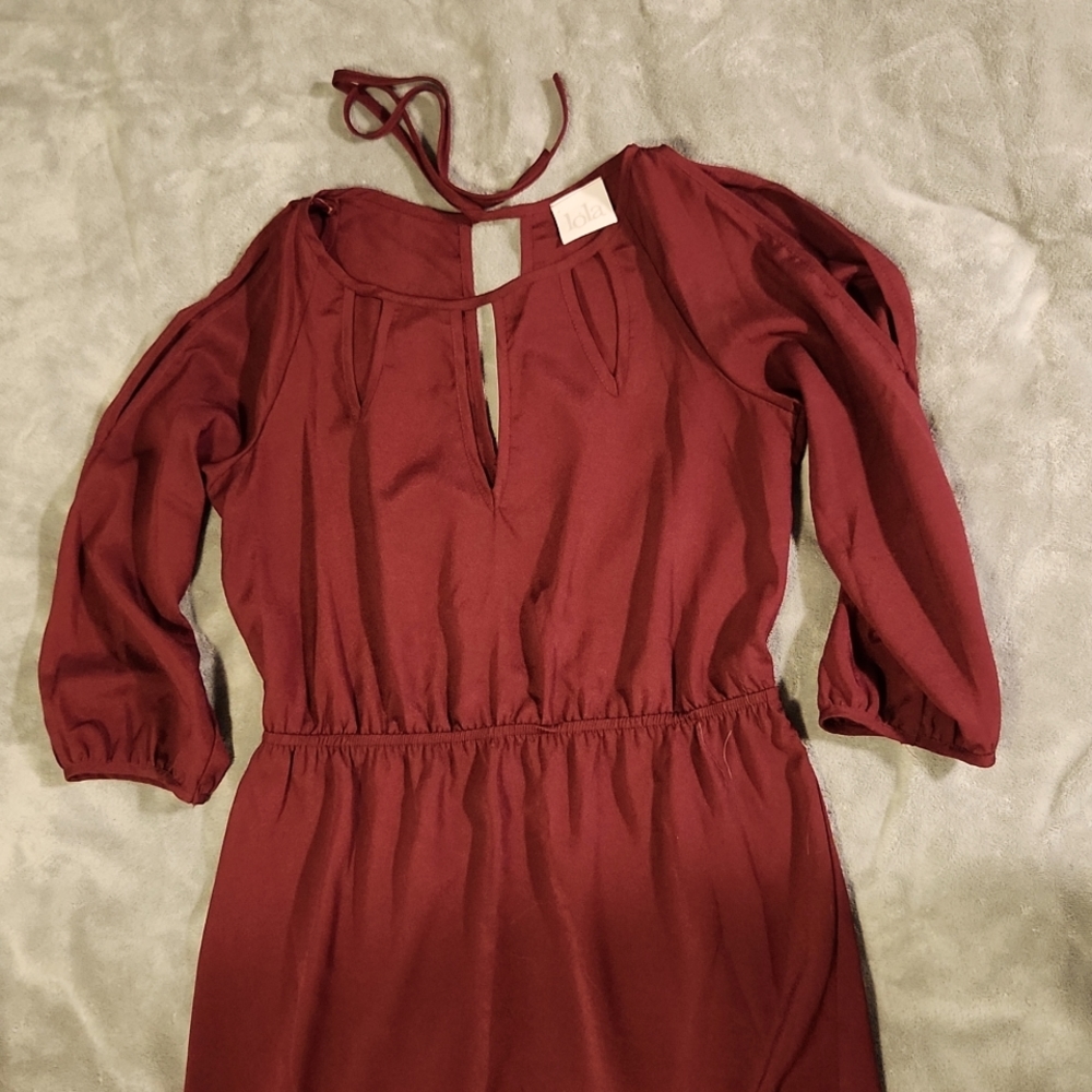 Burgundy dress